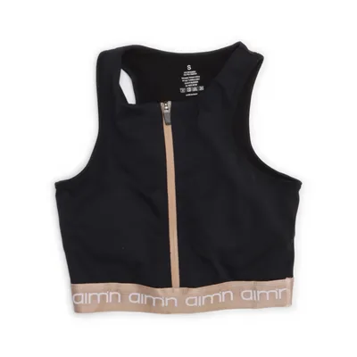 Sport-bh (Zwart, Beige) van Aim'n Elastaan, Polyester