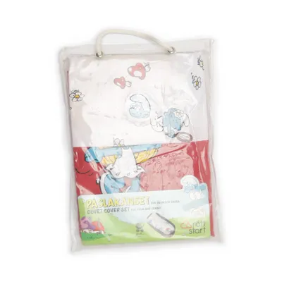 Bäddset (Vit, Röd, Flerfärgad) från Rätt Start Bomull