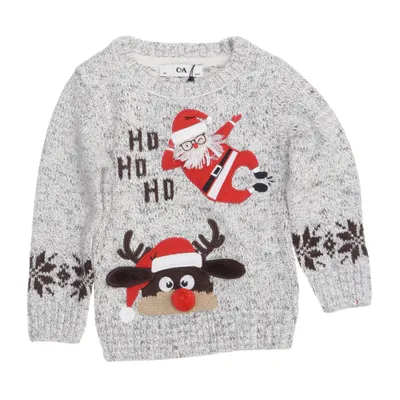 Kersttrui (Grijs) van C&A Acryl, Katoen, Polyester