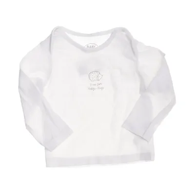 Långärmad t-shirt (Vit) från Fixoni Elastan, Ekologisk bomull