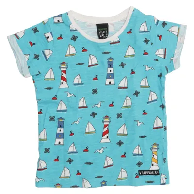 T-shirt (Blå, Vit, Röd, Gul) från Villervalla Ekologisk bomull