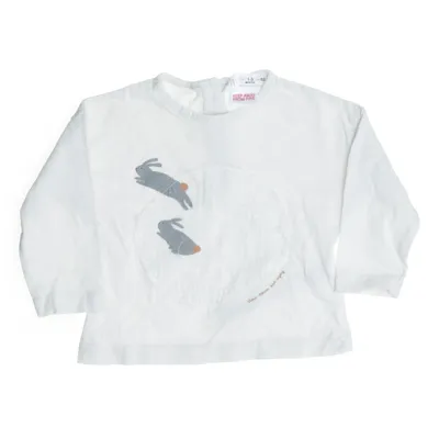 Lange mouwen shirt (Wit) van Zara Katoen