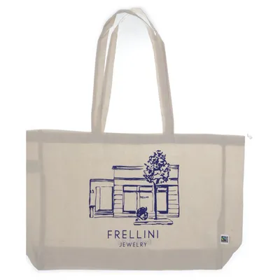 Stoffbeutel (Beige, Blau) von G. Frellini