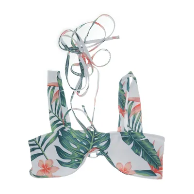 Bikini top (White, Multicolored) Polyester, Elastane