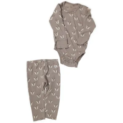 Sæt (Beige, Flerfarvet) fra Lindex Baby Elastan, Bomuld
