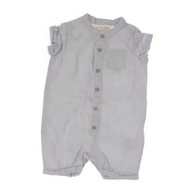 Barboteuse (Blanc, Bleu) de Fixoni Coton