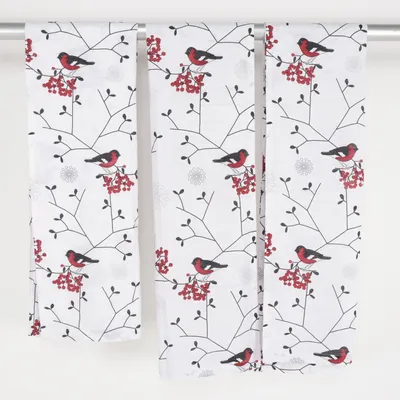 Rideau passe tringle (Blanc, Rouge, Noir) de Rusta Coton