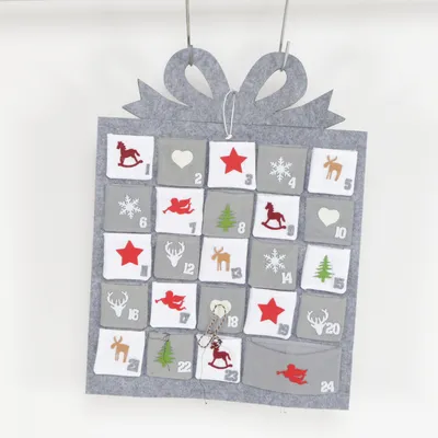 Adventskalender (Grå, Flerfärgad)