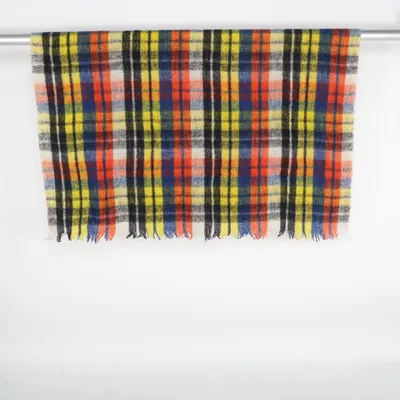 Pläd (Gul, Blå, Orange, Svart, Vit, Flerfärgad) Mohair