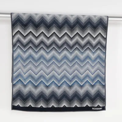 Bath towel (Blue, White) from Missoni Cotton