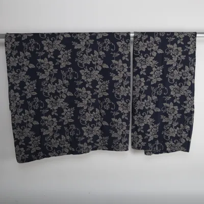 Eyelet curtain (Blue, Gray) from Hemtex Cotton