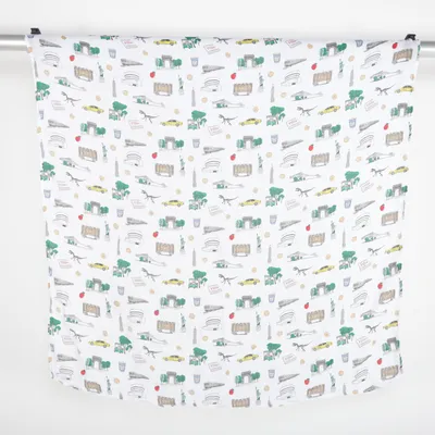 Couverture de bébé (Blanc, Multicolore) de Little Hometown Coton