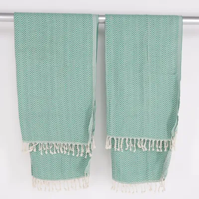 Blanket (Green, White) Cotton