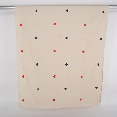 Bordsduk (Beige, Röd, Blå) från Midnatt Ekologisk bomull