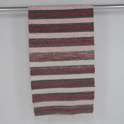 Rag rug (Gray, Pink, Red)
