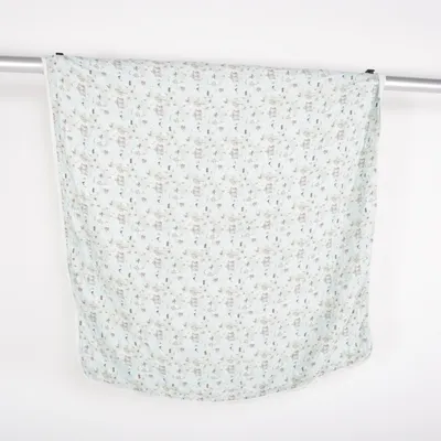 Couverture de bébé (Bleu, Blanc, Gris) de Livly Bambou, Coton