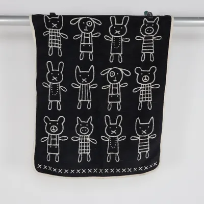 Babyfilt (Svart, Vit) från Klippan Ekologisk bomull