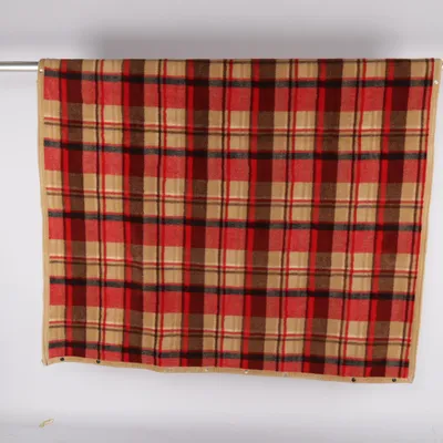 Deken (Beige, Rood) van Dolan Acryl, Polyester, Viscose