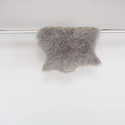 Long pile rug (Gray) Acrylic, Polyester