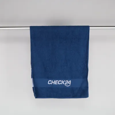 Bath towel (Blue) from Check 24 Cotton