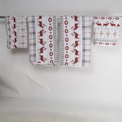 Bed set (White, Multicolored) from Meradiso Cotton