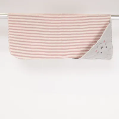 Baby blanket (Pink, White, Gray) from David Fussenegger Cotton