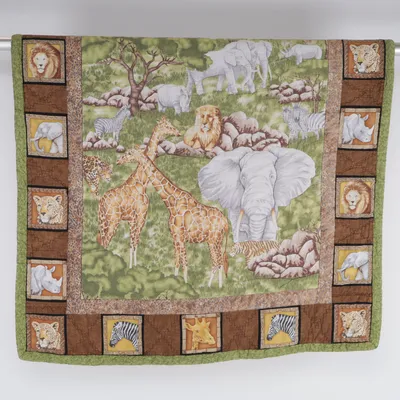 Baby blanket (Green, Brown, Multicolored)