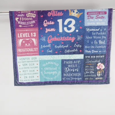 Blanket (Blue, Purple, Multicolored) Polyester