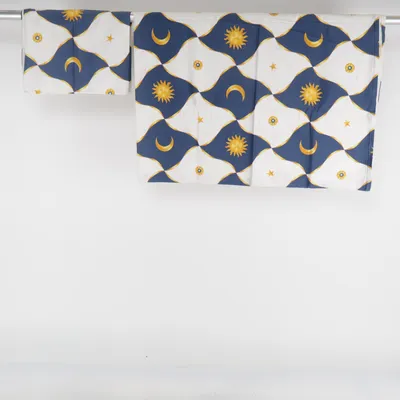 Parure de lit (Bleu, Blanc, Jaune) de Paloma Picasso Coton