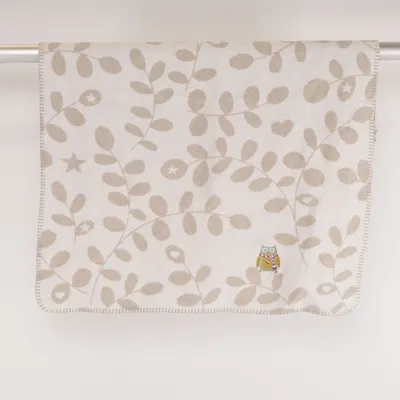 Baby blanket (White, Beige) from David Fussenegger Cotton, Viscose