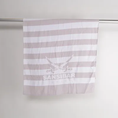 Bath towel (Beige, White) from Sansibar Cotton