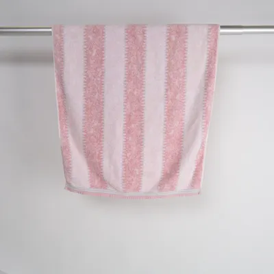 Badhanddoek (Roze, Wit) van Cawo Katoen