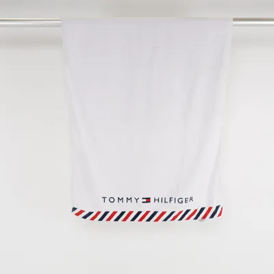 Strandtuch (Weiß, Blau, Rot) von Tommy Hilfiger Baumwolle