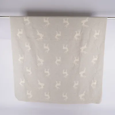Couverture (Gris, Blanc) de David Fussenegger Coton, Élasthane, Viscose