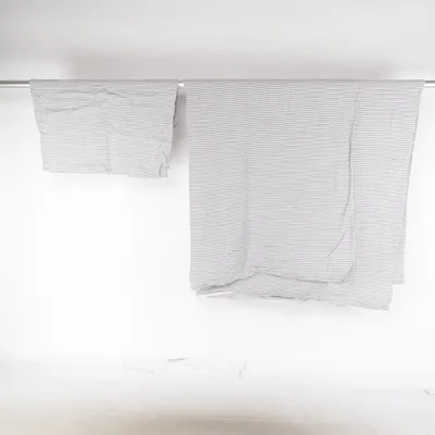 Bed set (Gray, White) from Novitesse Cotton