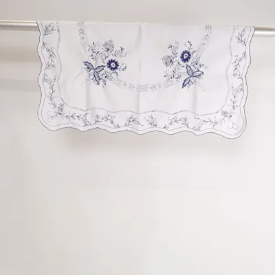Nappe de table (Blanc, Bleu)