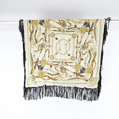 Wolldecke (Beige, Schwarz, Gold) von Ebony & Ivory