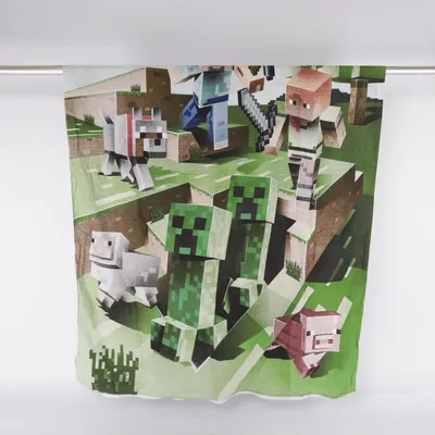 Parure de lit (Vert, Noir, Blanc) de Minecraft Coton