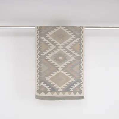 Röllakanmatta (Grå, Beige, Vit)