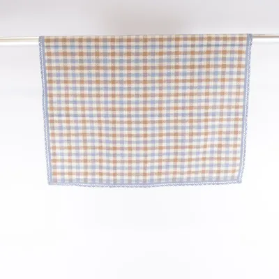 Tablecloth (Blue, Brown, White) from Barbara Cotton, Linen, Modal