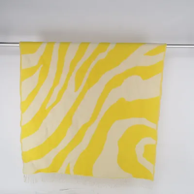 Blanket (Yellow, White) from Klippan Yllefabrik Wool