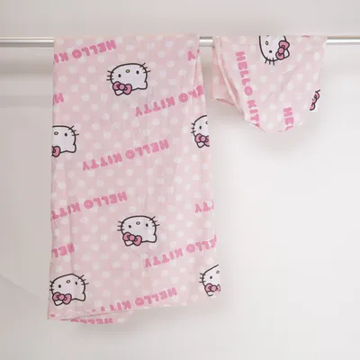 Bäddset (Rosa, Vit) från Hello Kitty by Sanrio Bomull, Polyester