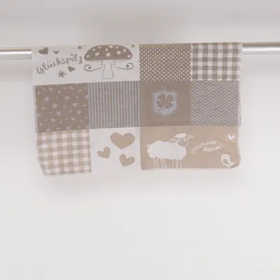 Babyfilt (Beige, Grå, Vit) från Adelheid Bomull, Viskos