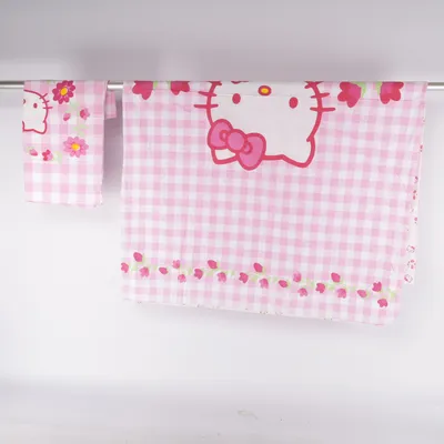 Bäddset (Rosa, Vit) från Hello Kitty Bomull