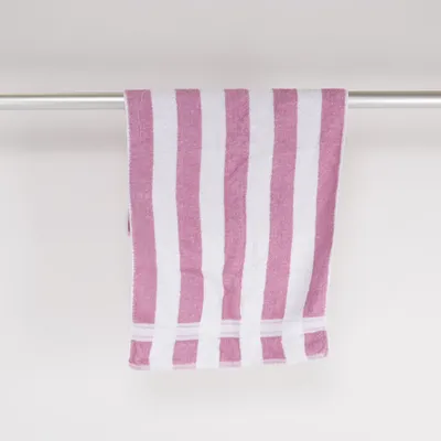 Bath towel (Pink, White) from Vossen Cotton