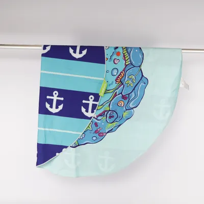Picnic blanket (Blue, White) from Everearth Polyester, Polyurethane