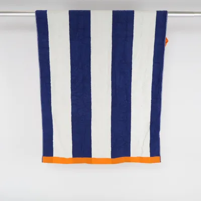 Beach towel (Blue, White, Orange) from Action Cotton, Polyester