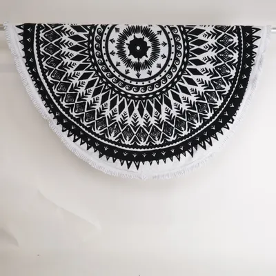 Beach towel (Black, White) from Hey Honey Cotton