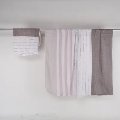 Sengesæt (Hvid, Pink) fra Janine Bomuld