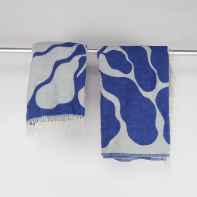 Filt (Blå, Vit) från Arket x Klippan Ull